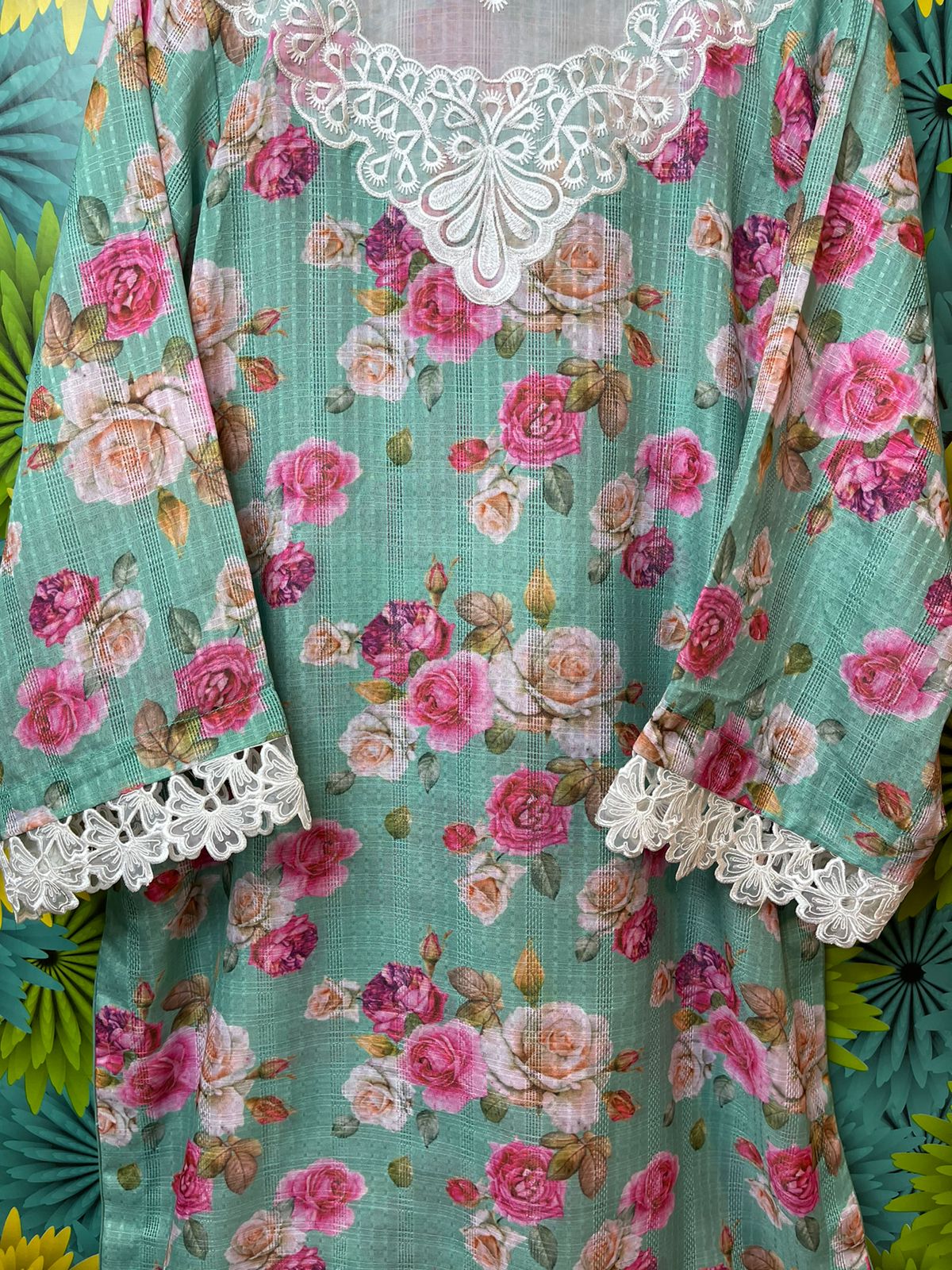 ETHNC Inspired Neckline 3Pcs Ready to Wear Dress