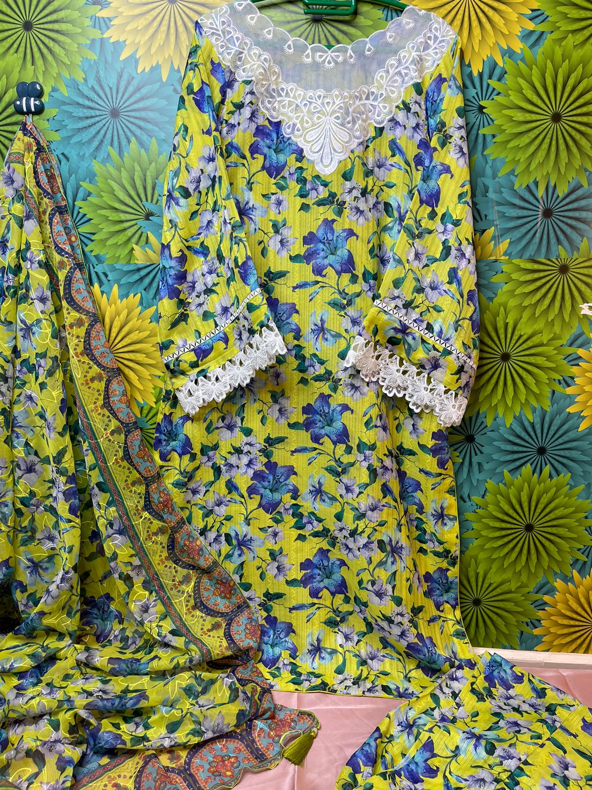 ETHNC Inspired Neckline 3Pcs Ready to Wear Dress