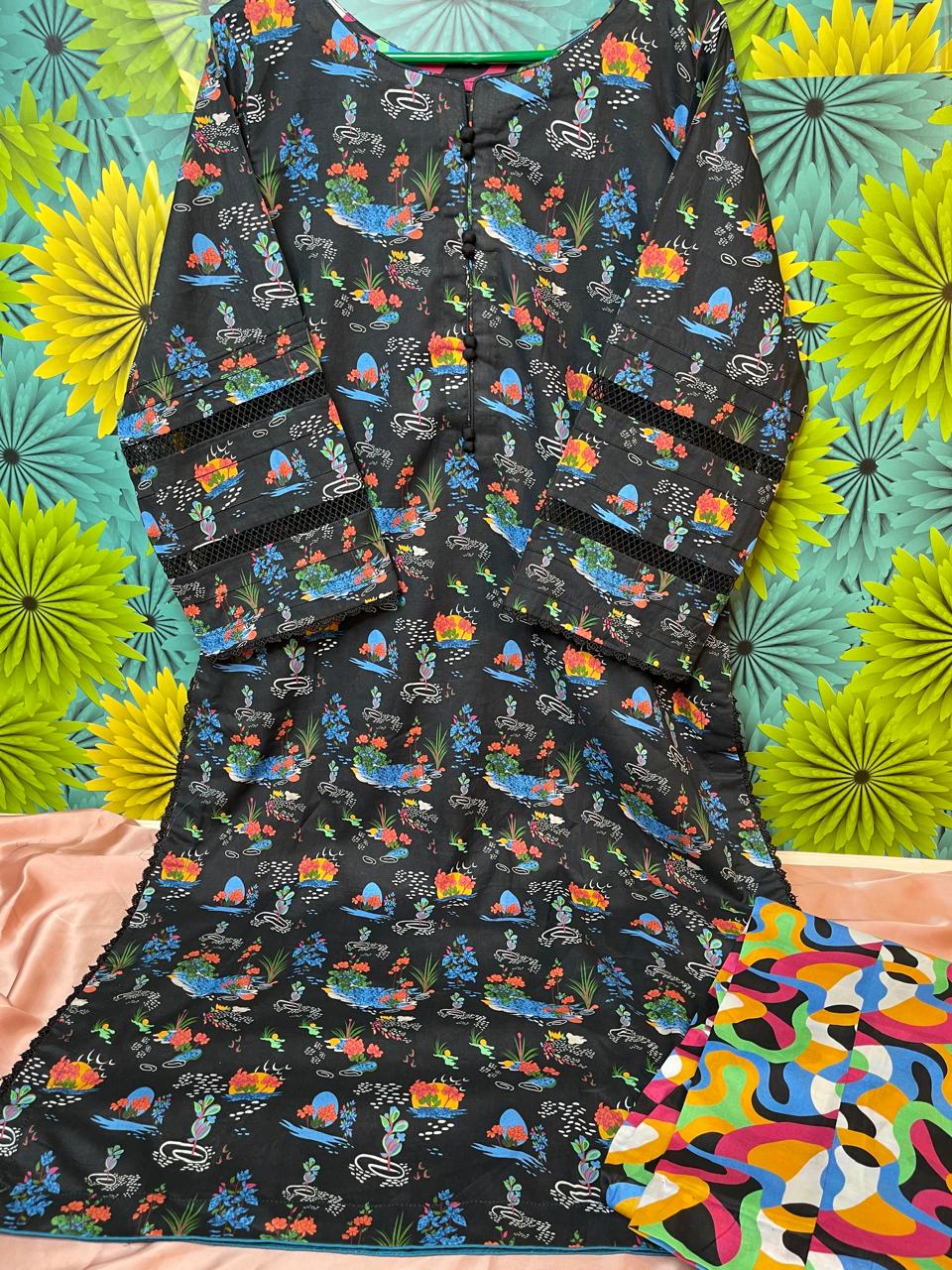 2-Piece Lawn Co-Ord Set Ready-to-Wear Dress