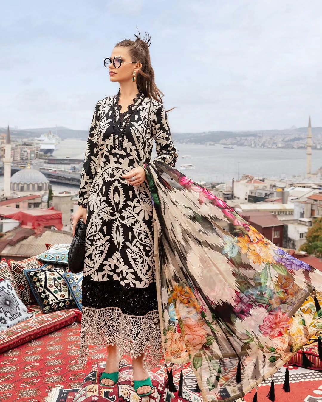 3-Piece MARIA.B M Prints Ready-to-Wear Dress
