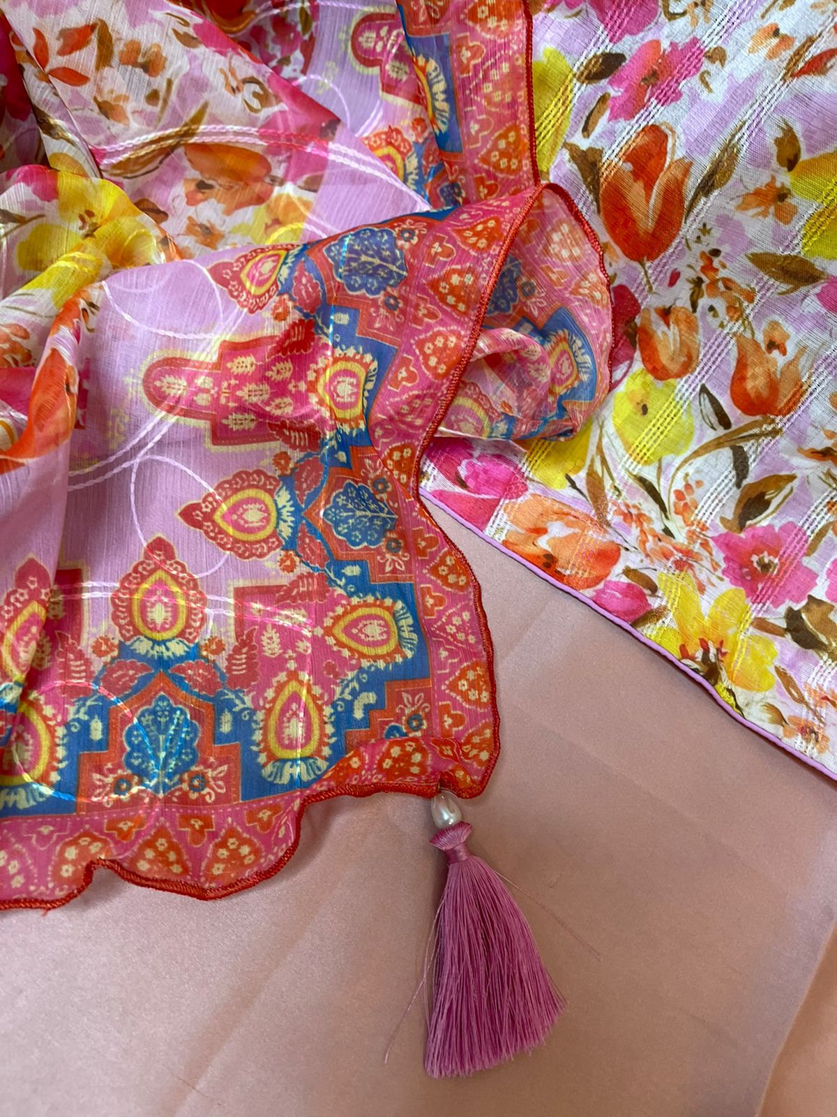 ETHNC Inspired Neckline 3Pcs Ready to Wear Dress