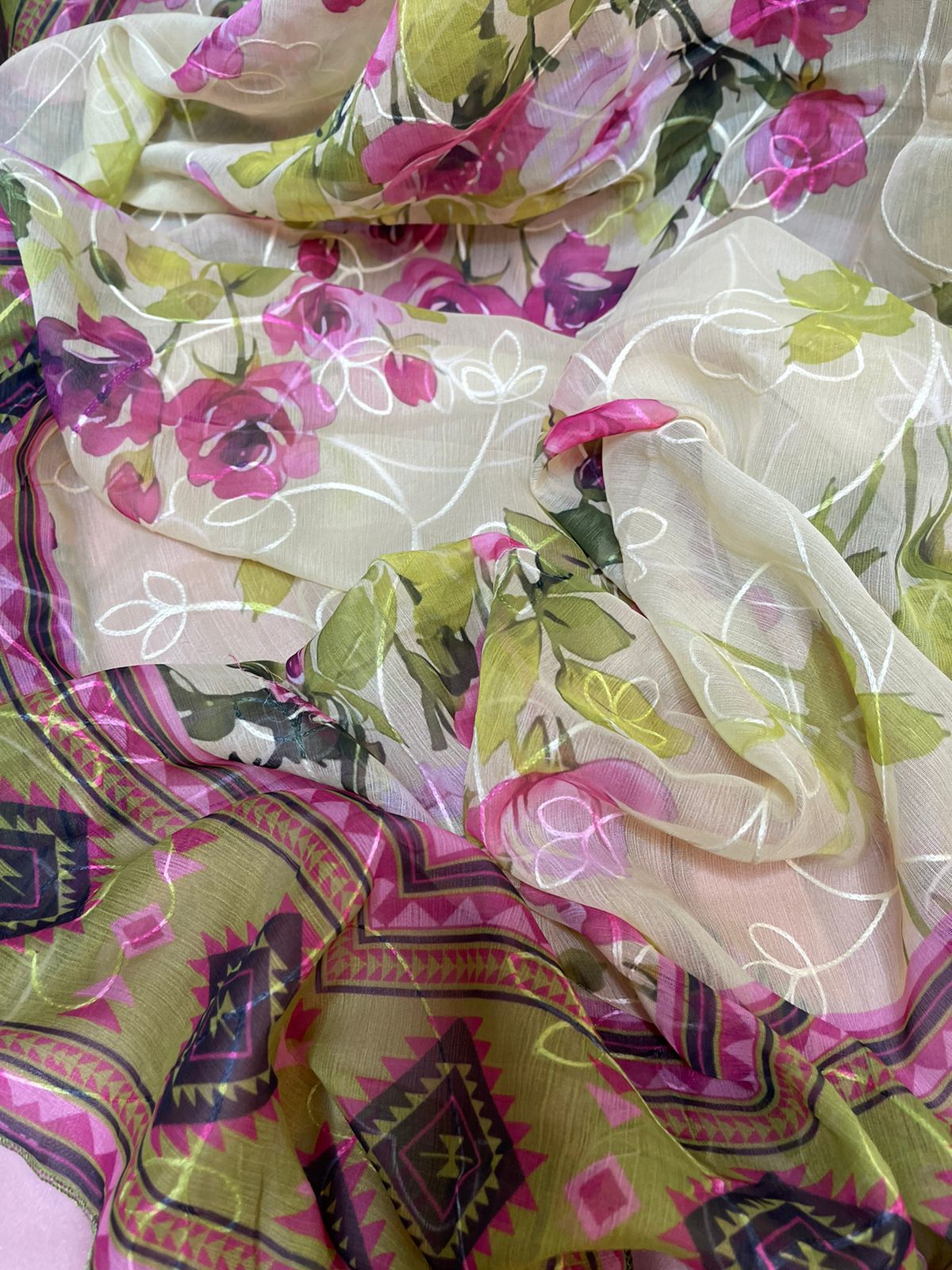 ETHNC Inspired Neckline 3Pcs Ready to Wear Dress
