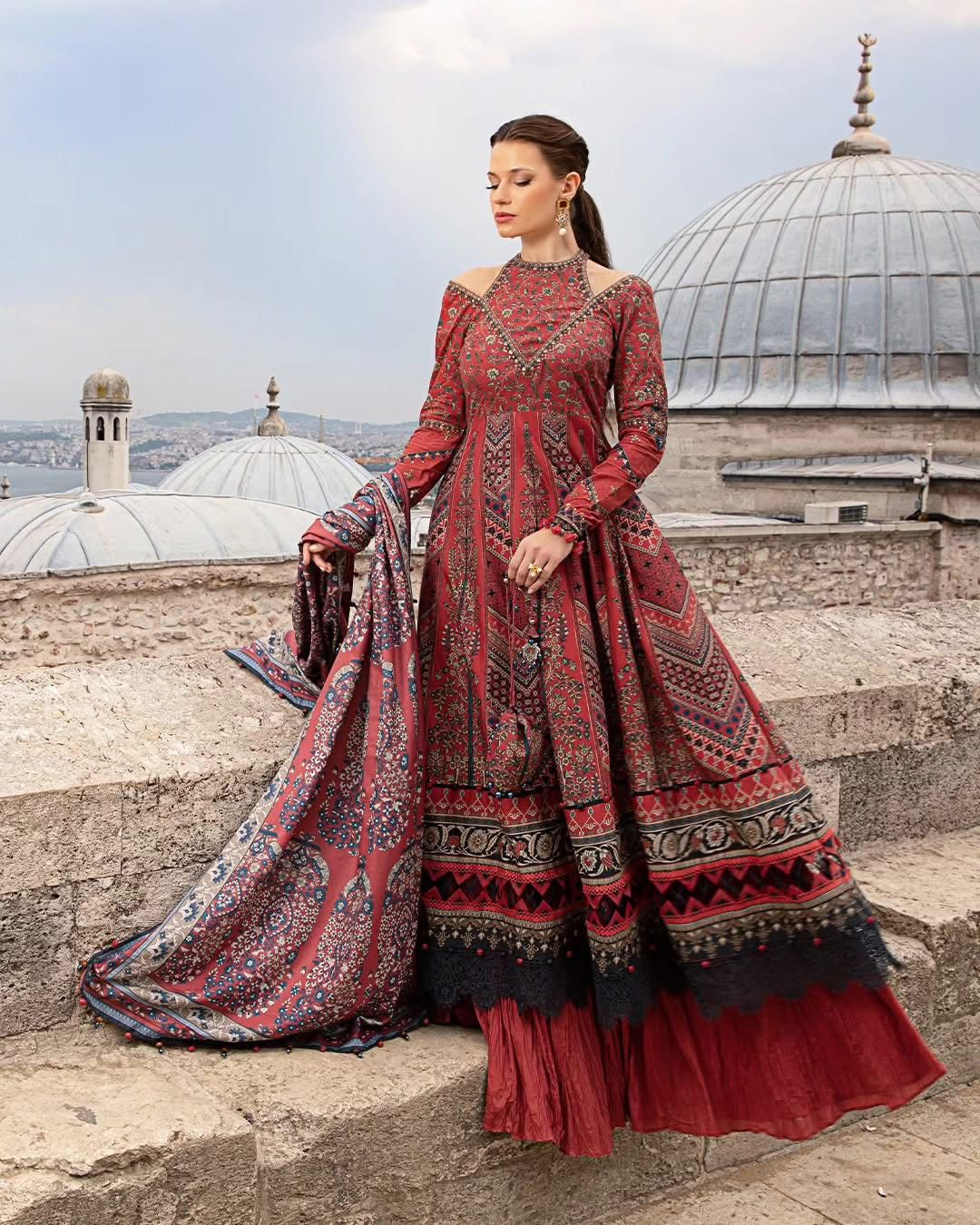 3-Piece MARIA.B M Prints Ready-to-Wear Dress