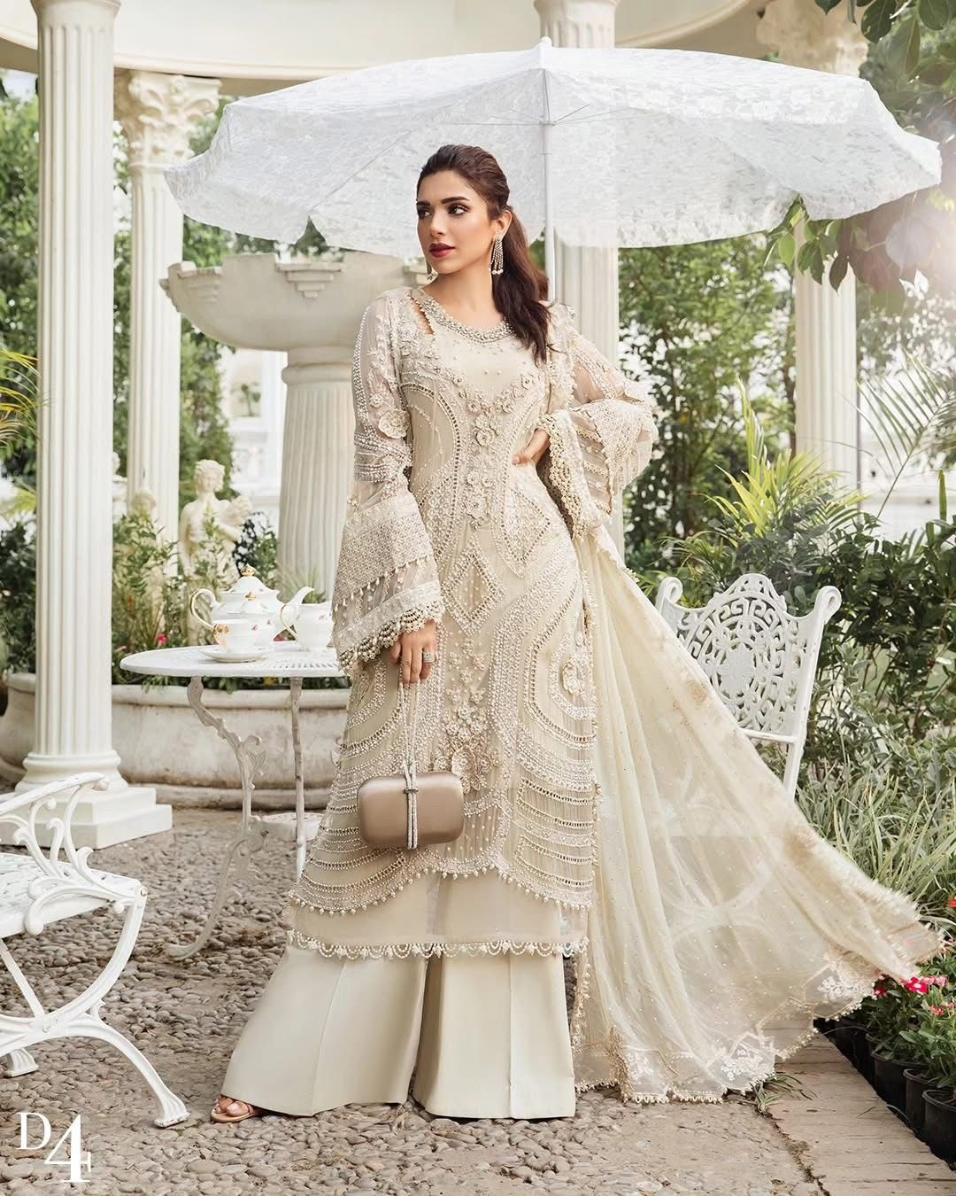 3-Piece MARIA.B Luxury Chiffon Ready-to-Wear Dress
