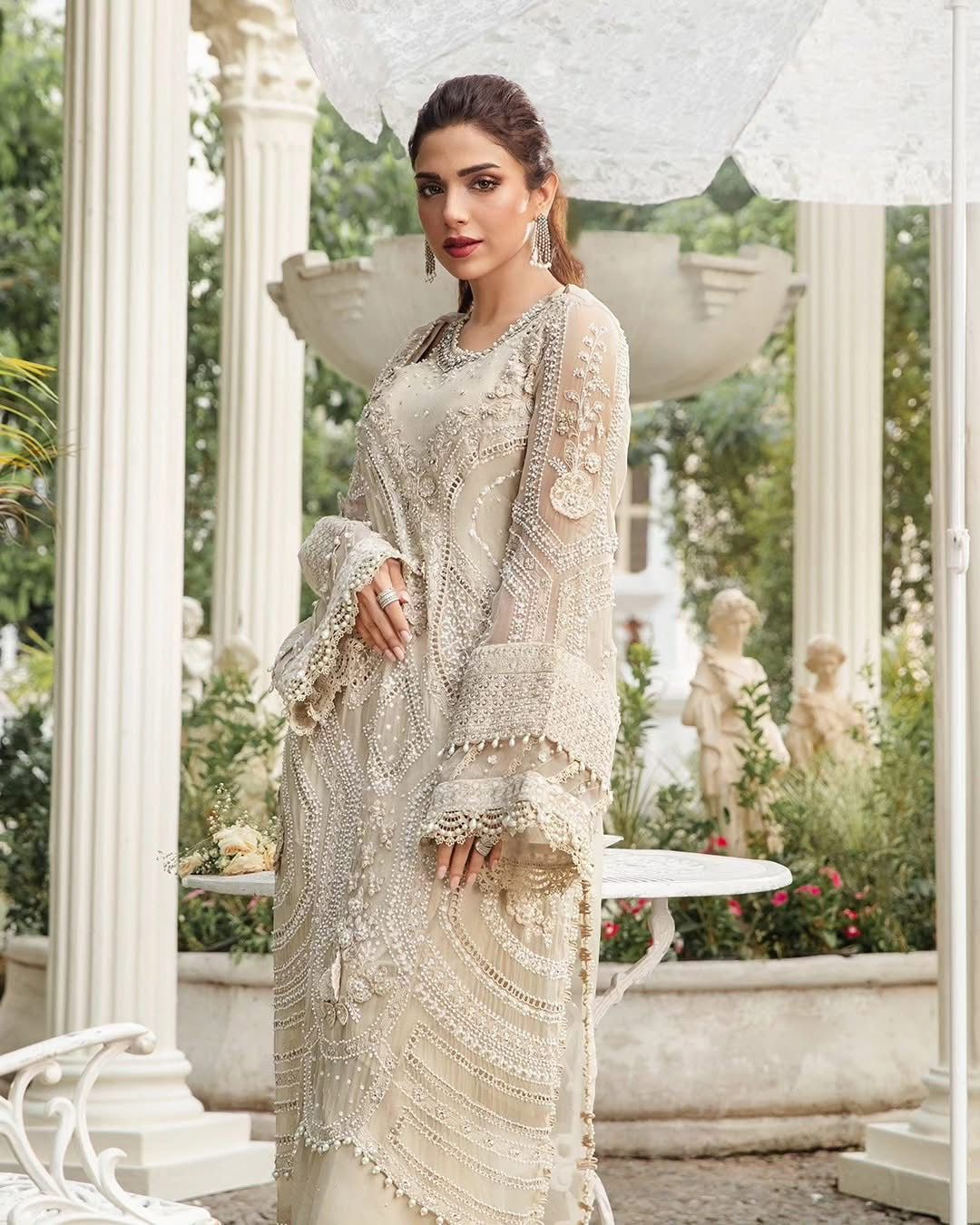 3-Piece MARIA.B Luxury Chiffon Ready-to-Wear Dress