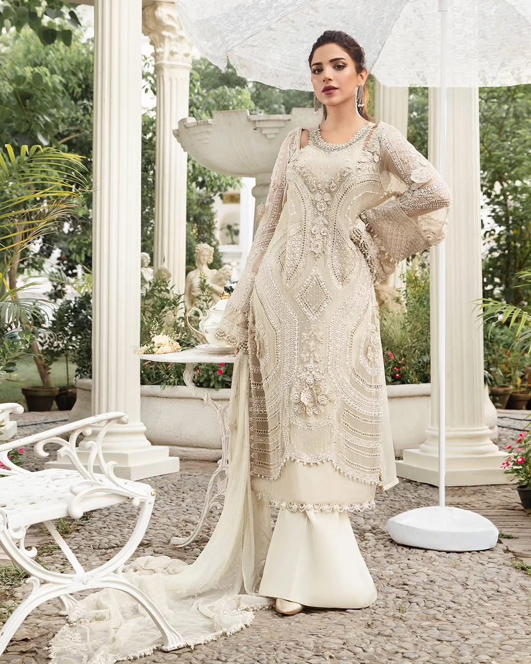 3-Piece MARIA.B Luxury Chiffon Ready-to-Wear Dress