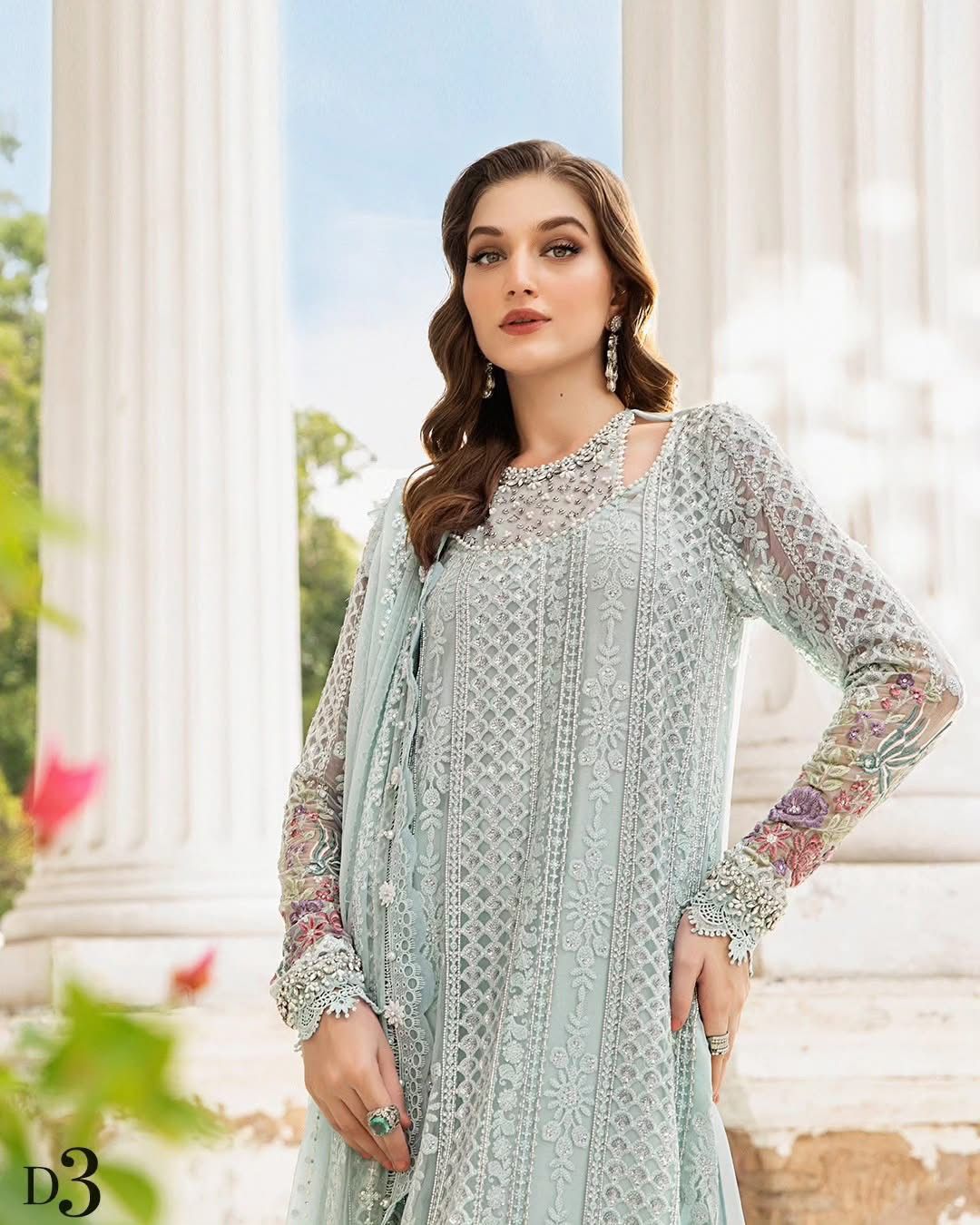 3-Piece MARIA.B Luxury Chiffon Ready-to-Wear Dress