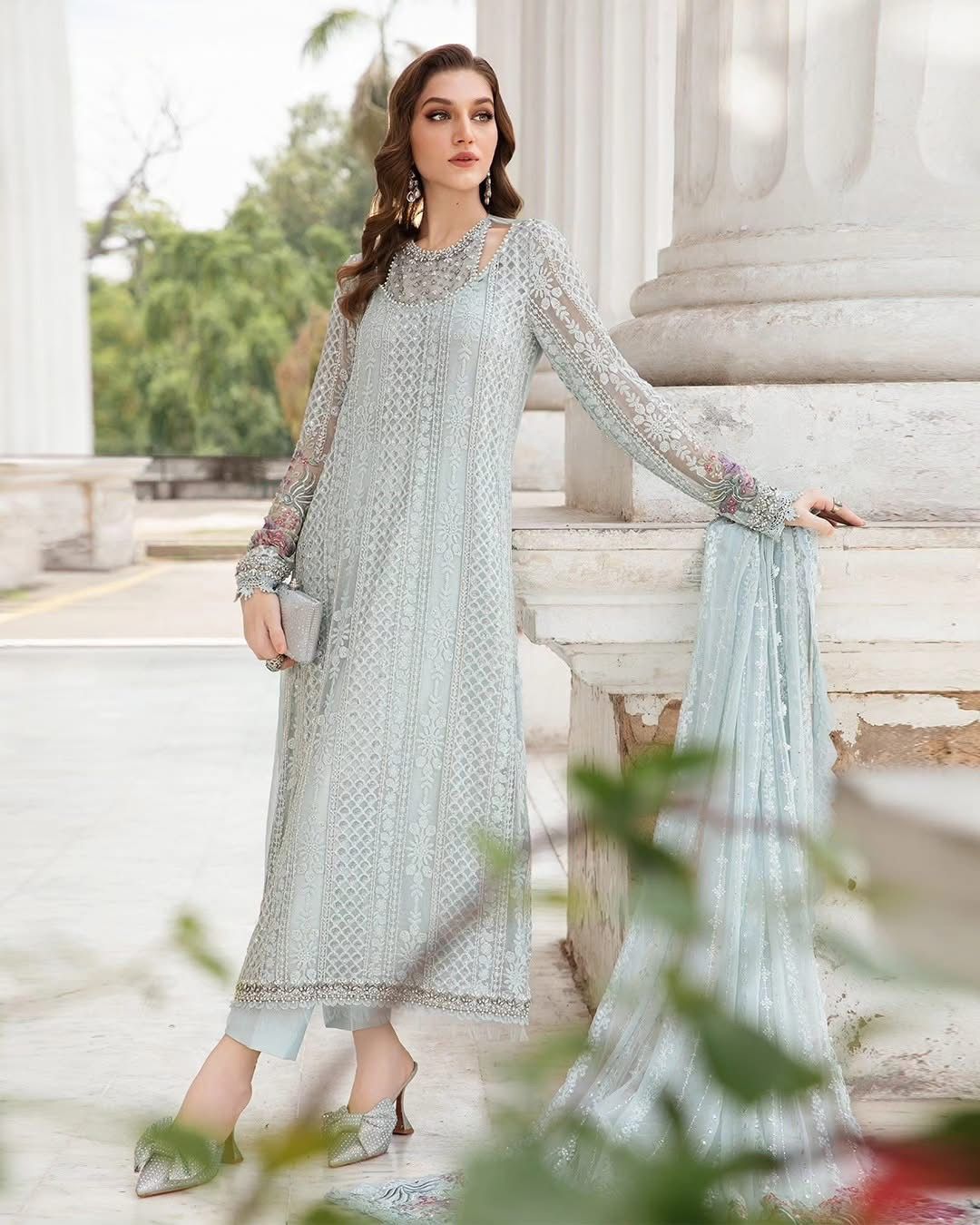 3-Piece MARIA.B Luxury Chiffon Ready-to-Wear Dress