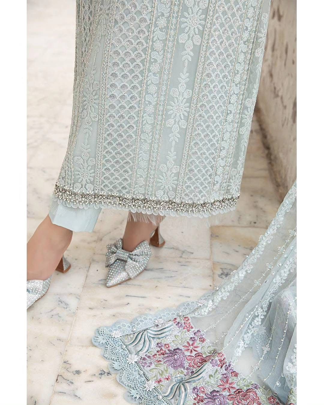 3-Piece MARIA.B Luxury Chiffon Ready-to-Wear Dress