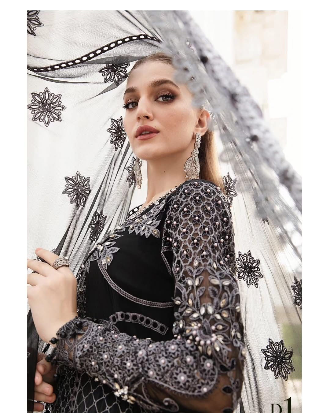 3-Piece MARIA.B Luxury Chiffon Ready-to-Wear Dress
