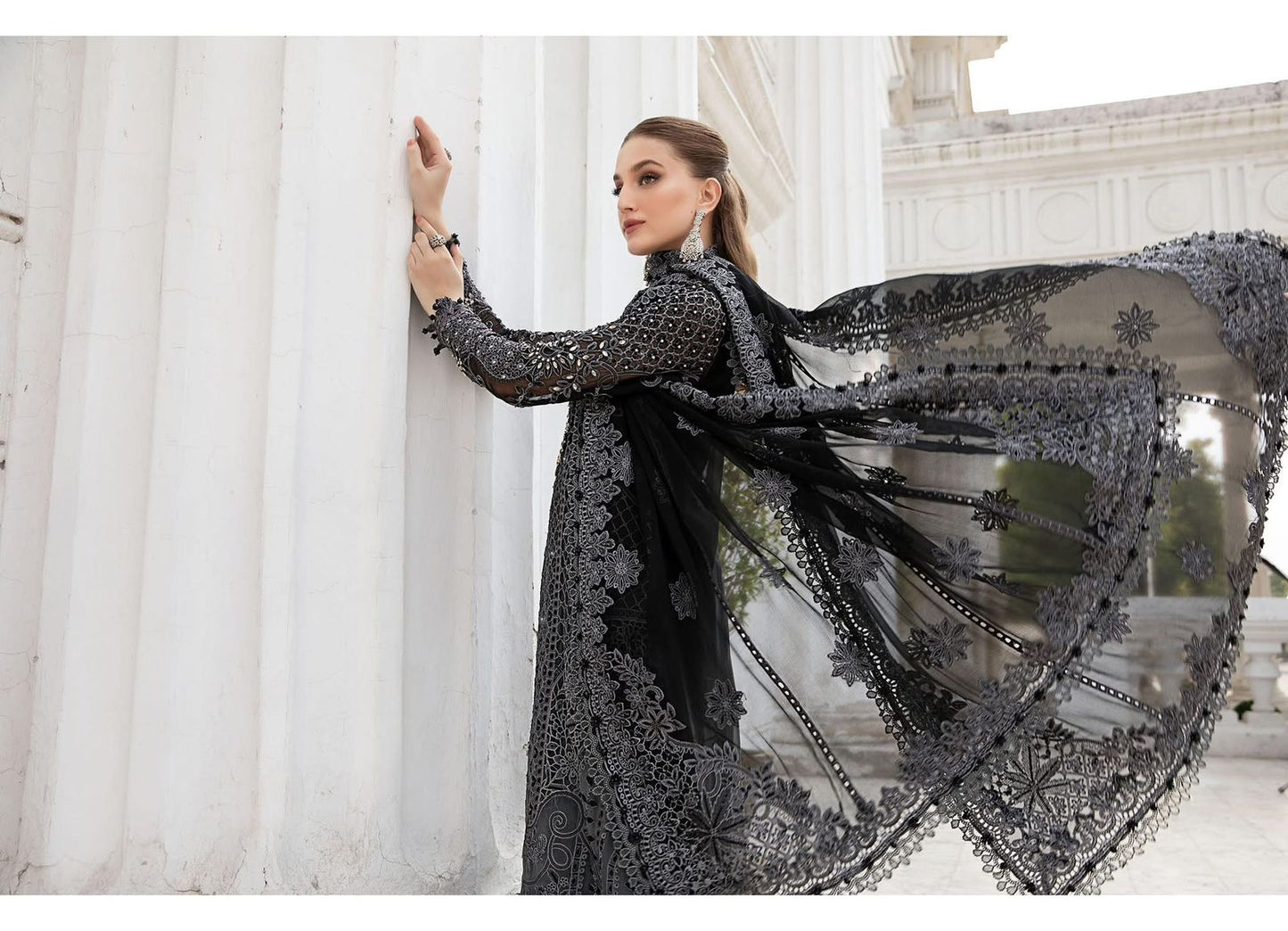 3-Piece MARIA.B Luxury Chiffon Ready-to-Wear Dress
