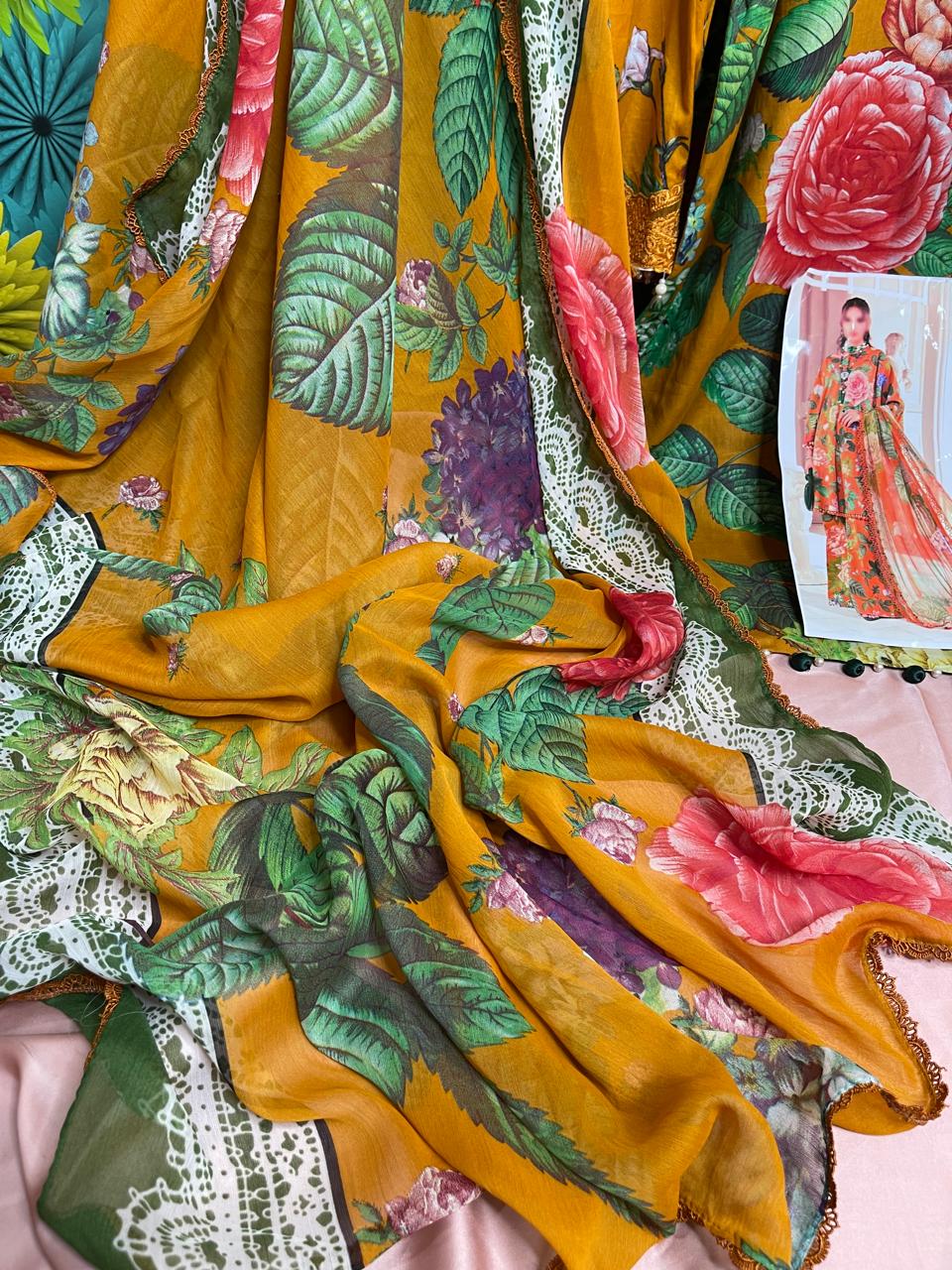 3-Piece MARIA.B M Prints Ready-to-Wear Dress
