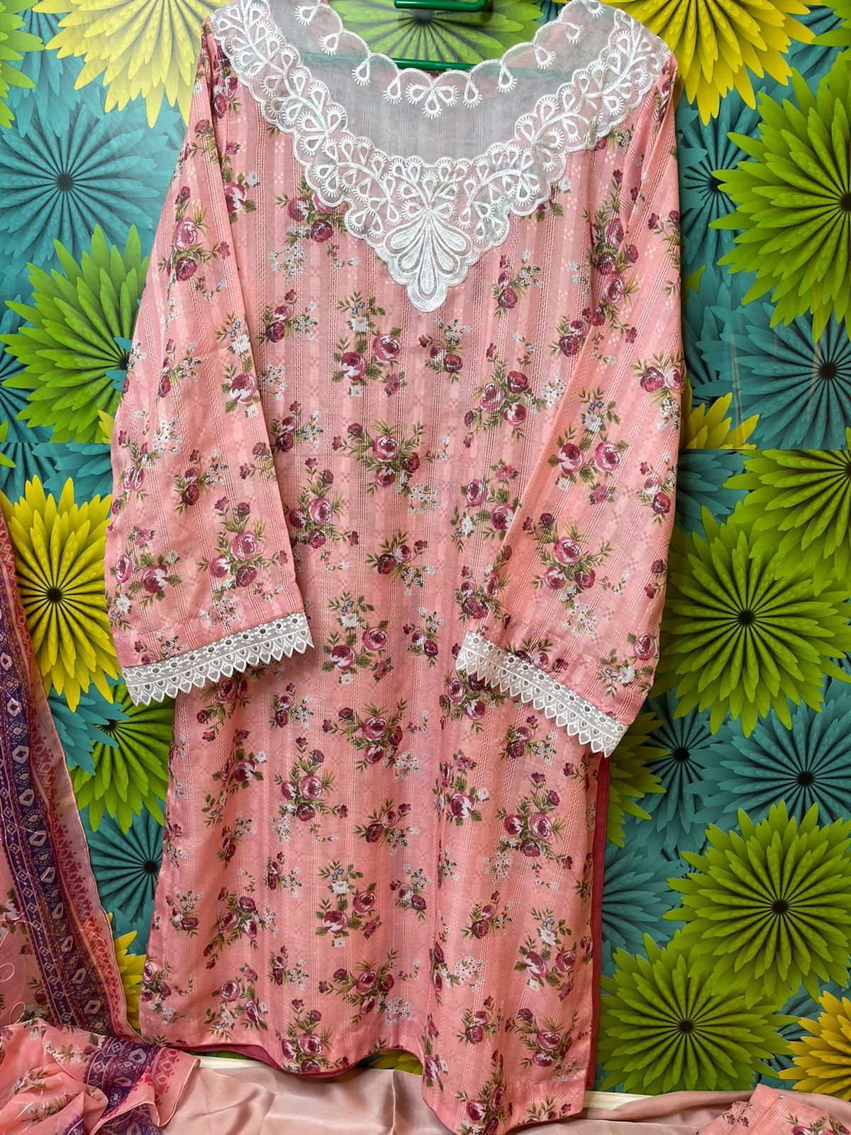 ETHNC Inspired Neckline 3Pcs Ready to Wear Dress
